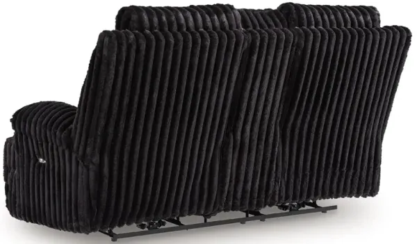 Rhine Falls - Onyx - Double Reclining Power Loveseat With Console