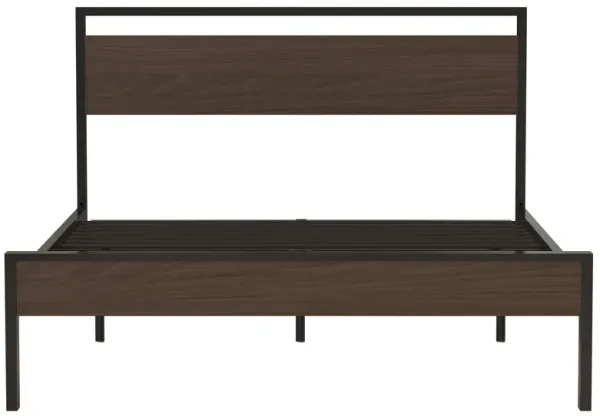 Ceres - Metal Bed With Wood Headboard & Footboard