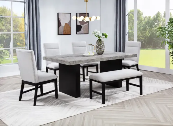 Sebastian - Bench - Black / Gray