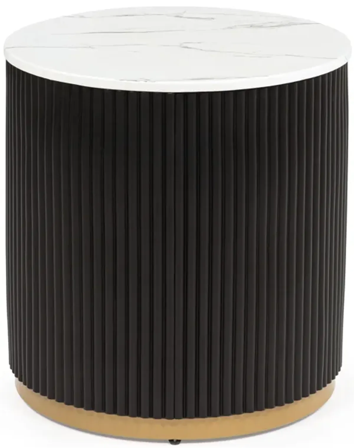 Kara - End Table - Black / White