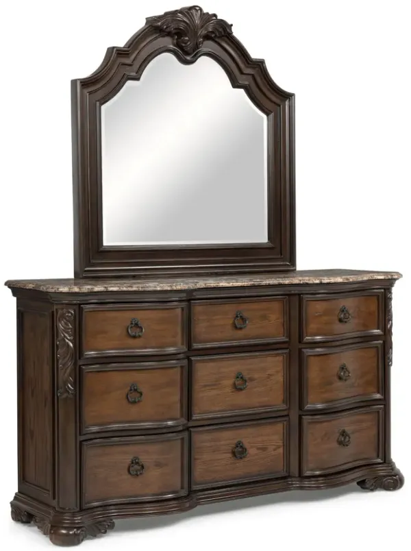 Ludwig - Dresser & Mirror- Dark Brown