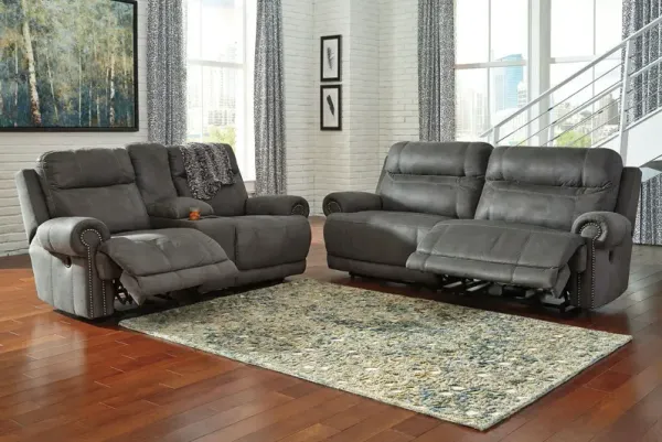 Austere - Gray - 2 Pc. - Reclining Sofa, Loveseat