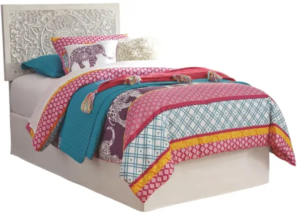 Paxberry - Whitewash - Twin Panel Headboard with Bolt on Bed Frame