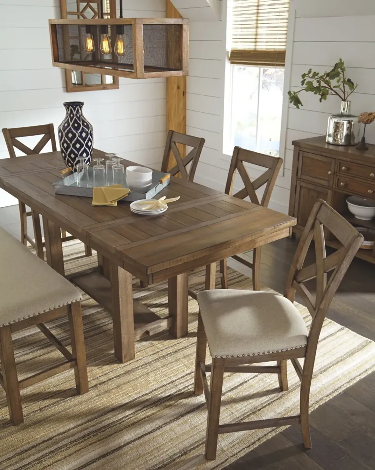 Moriville - Rectangular Dining Table Set - Counter Height
