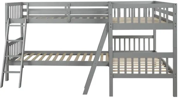 L Shaped Bunk Bed With Ladder