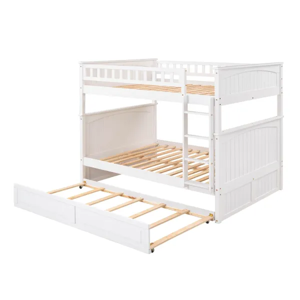 Bunk Bed With Twin Size Trundle, Guardrails