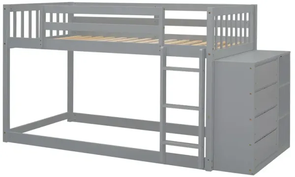 Bunk Bed With 4 Drawers And 3 Shelves