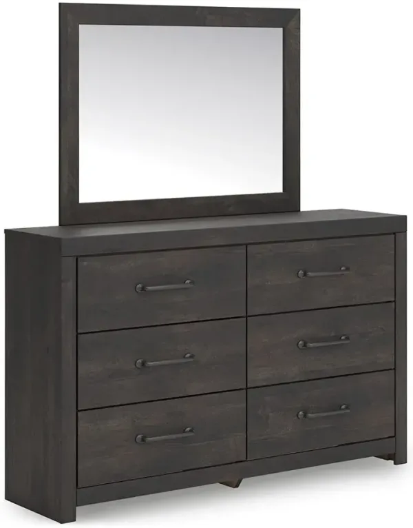 Hollivern - Dark Gray - Dresser And Mirror