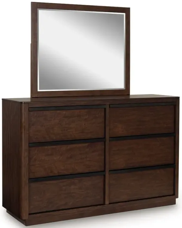 Dilenno - Dark Brown - Dresser And Mirror