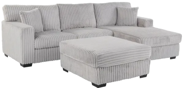 2 Piece Sectional with Ottoman