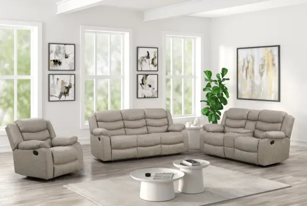 3 Piece Manual Reclining Living Room Set