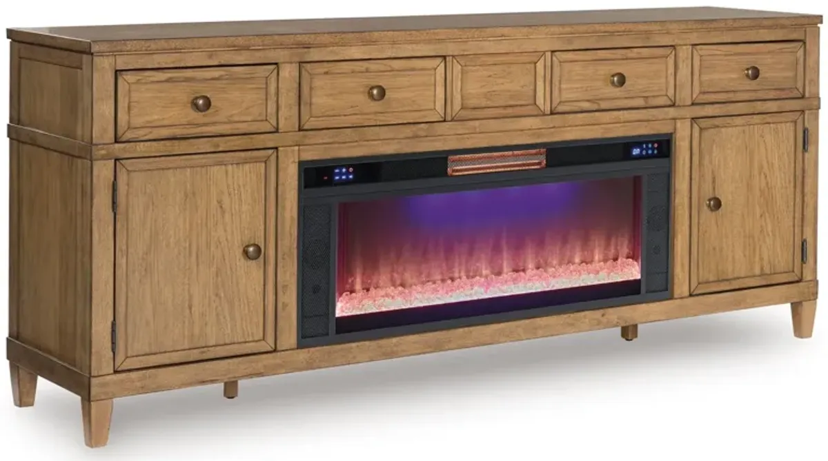 Sharlance - 81" TV Stand With Electric Fireplace