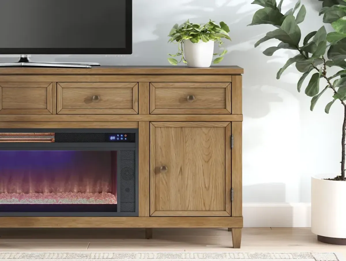 Sharlance - 81" TV Stand With Electric Fireplace