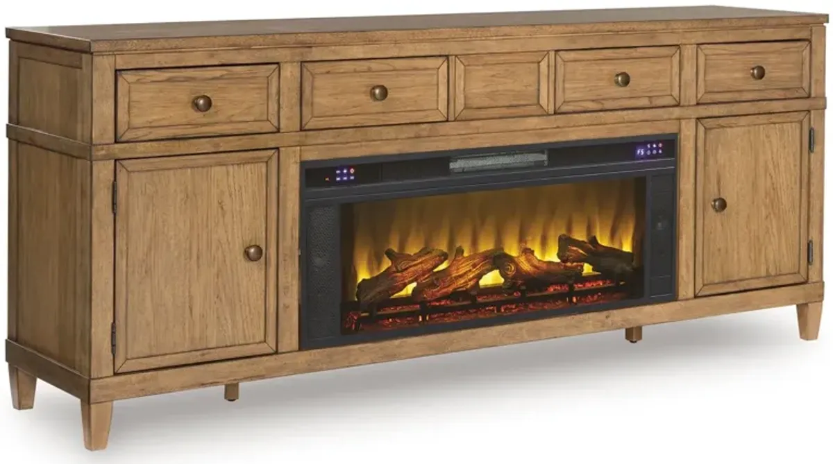 Sharlance - 81" TV Stand With Electric Fireplace