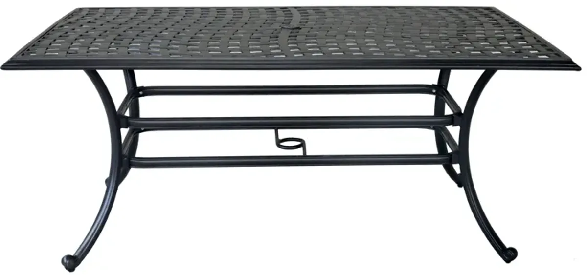 Rectangular Aluminum Dining Set With Cushions