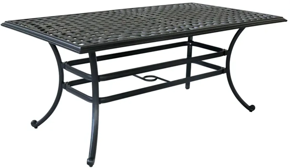 Rectangular Aluminum Dining Set With Cushions