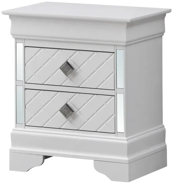 Verona - Accent Nightstand - Silver Champagne