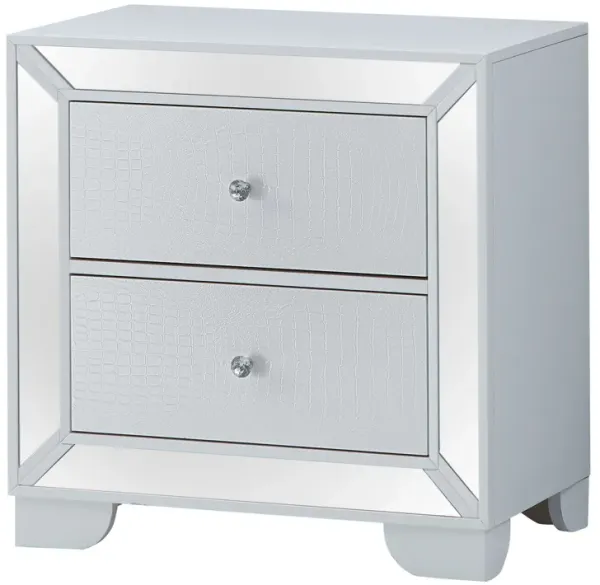 Nightstand Contemporary - Silver Champagne