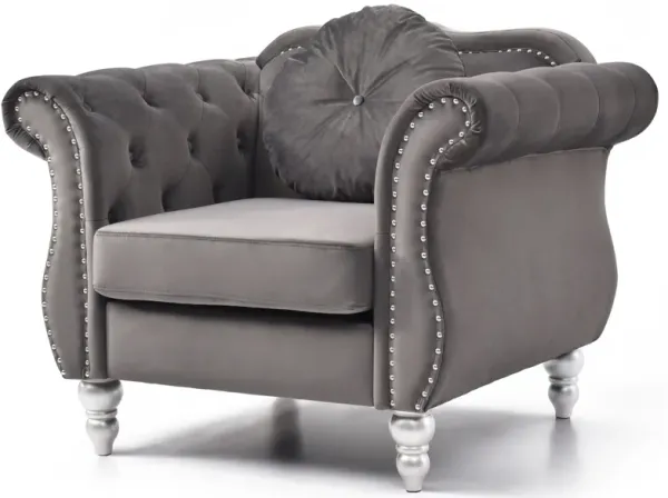 Chic Transitional Flared Arm Chair