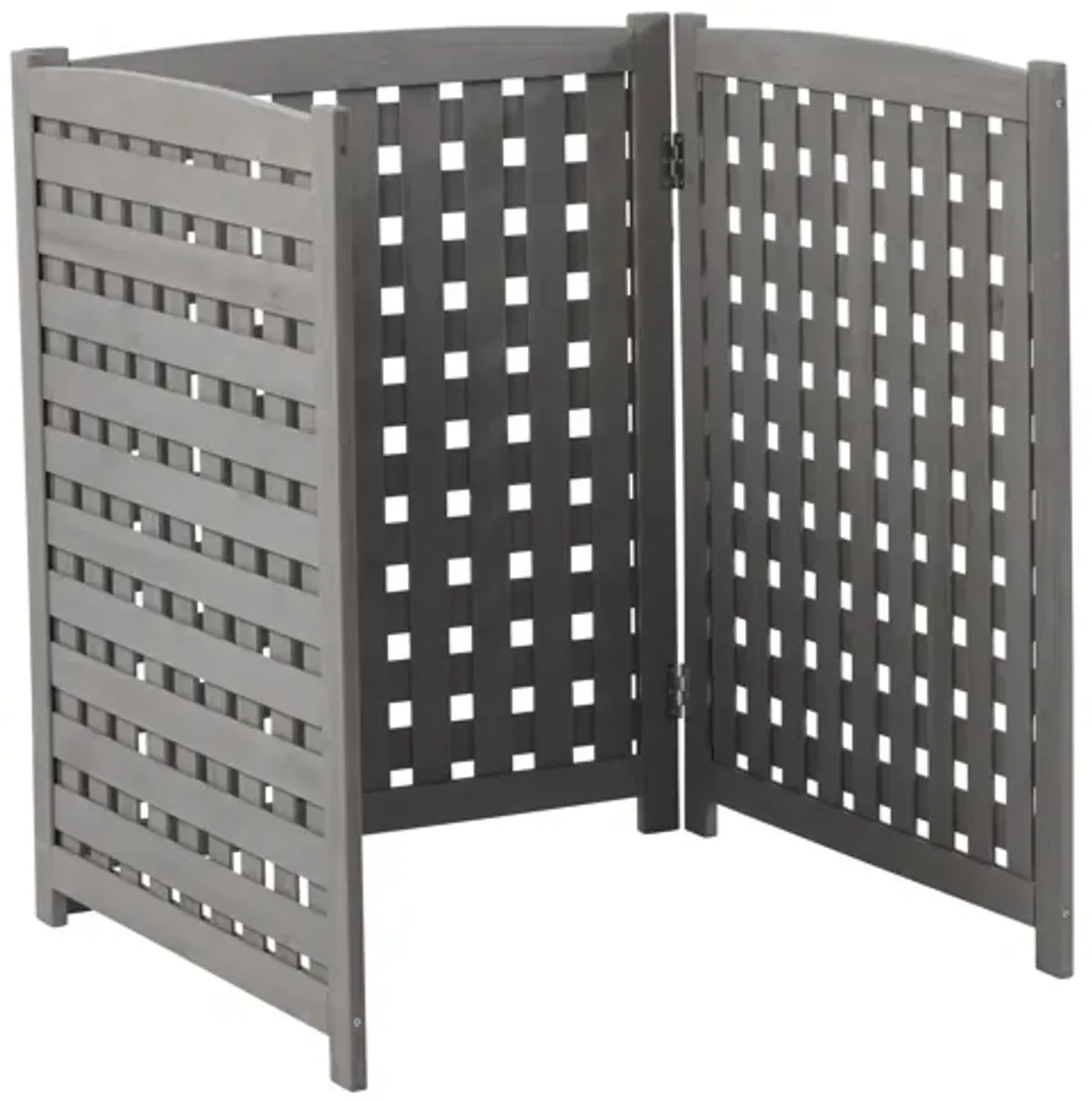 Air Conditioner Fence Screen Outside, Cedar Privacy Fence 3 Panels To Hide Ac & Trash Enclosure