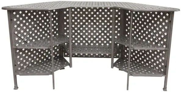 Cast Alumnim Weave Pattern Party Bar Table A - Gray