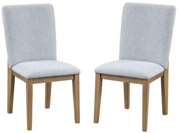 Delphine - Linen Fabric 19" Dining Chair (Set of 2) - Gray