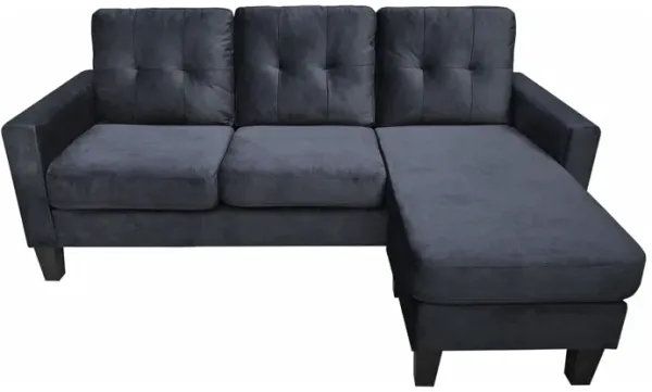Everett - Velvet Reversible Sectional Sofa Chaise