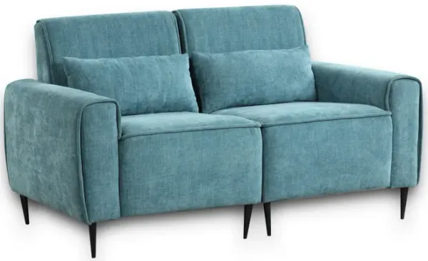 Valentina - Chenille Loveseat With Metal Legs And Throw Pillows