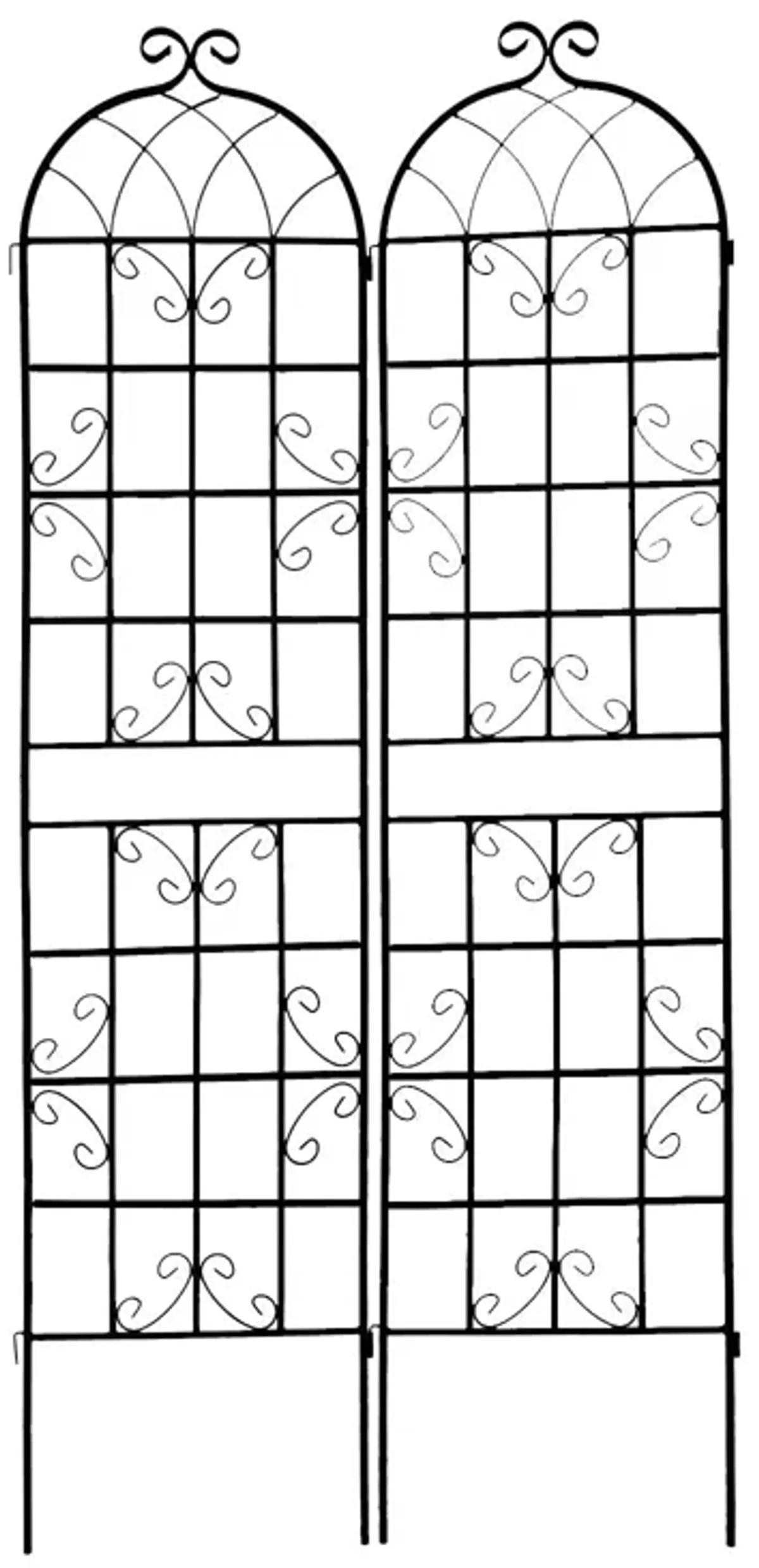 Metal Garden Rustproof Trellis For Climbing Plants Outdoor Flower Support