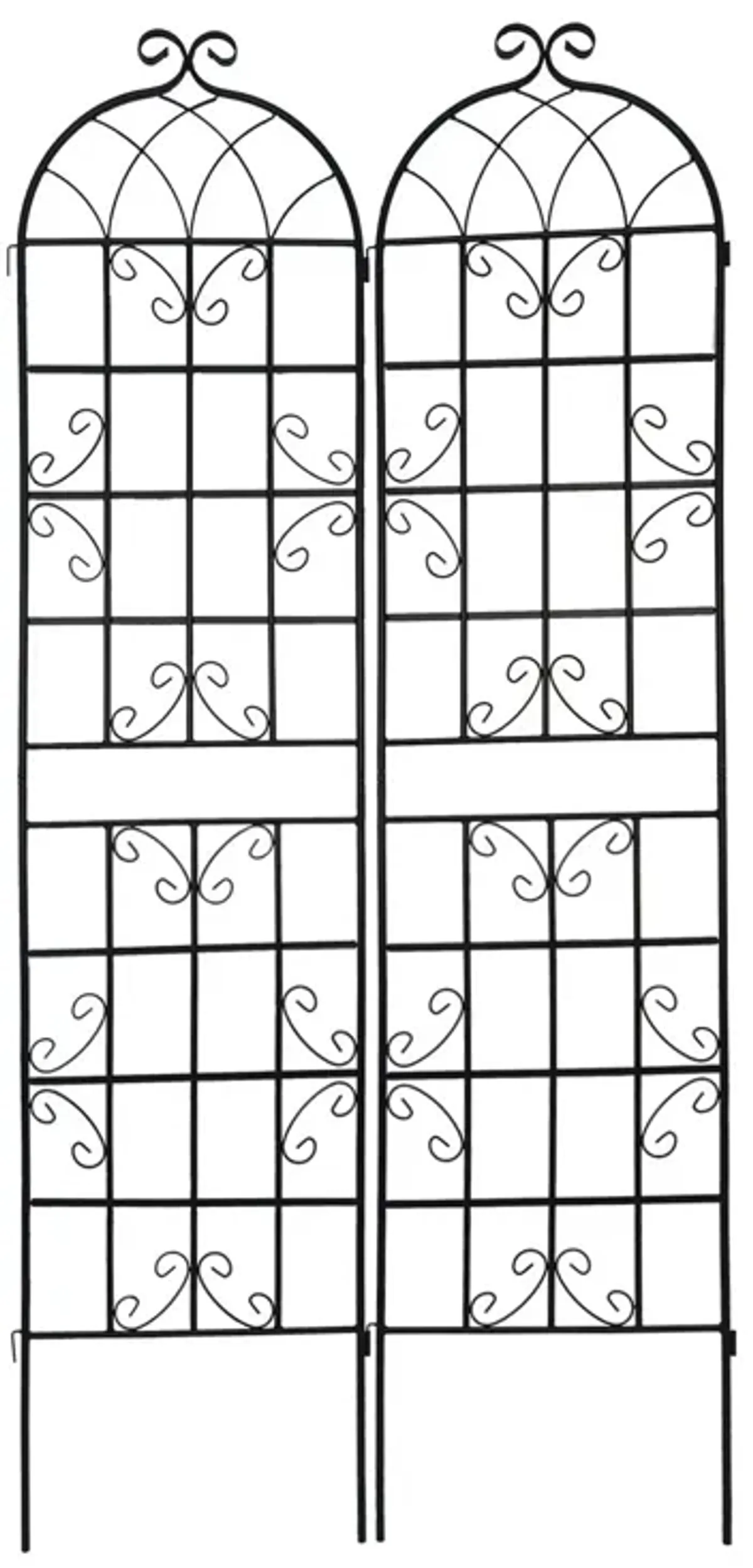 Metal Garden Rustproof Trellis For Climbing Plants Outdoor Flower Support