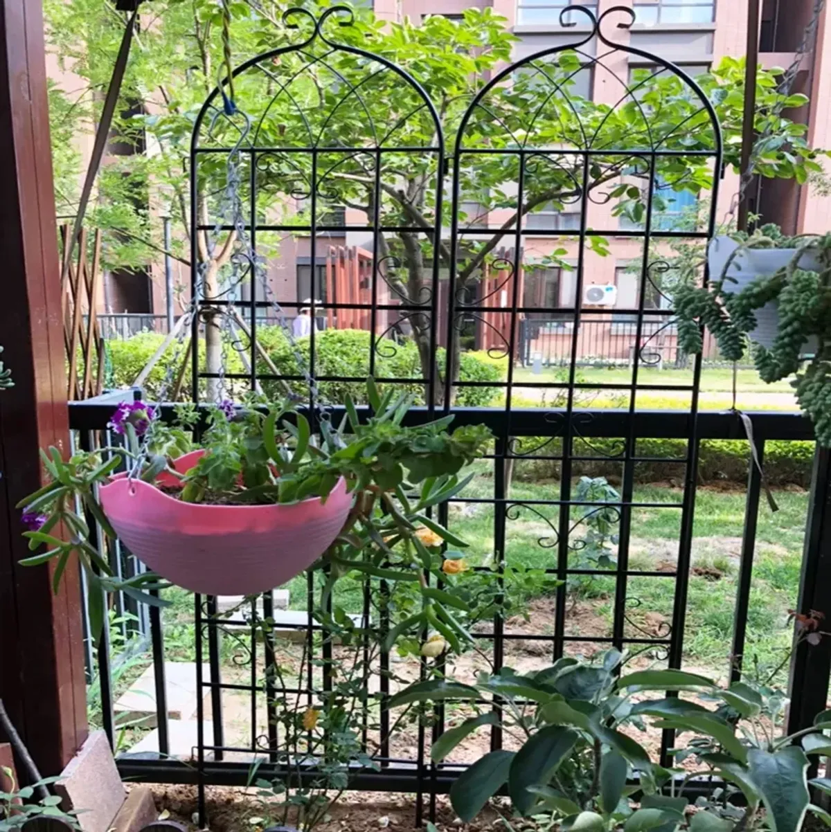 Metal Garden Rustproof Trellis For Climbing Plants Outdoor Flower Support