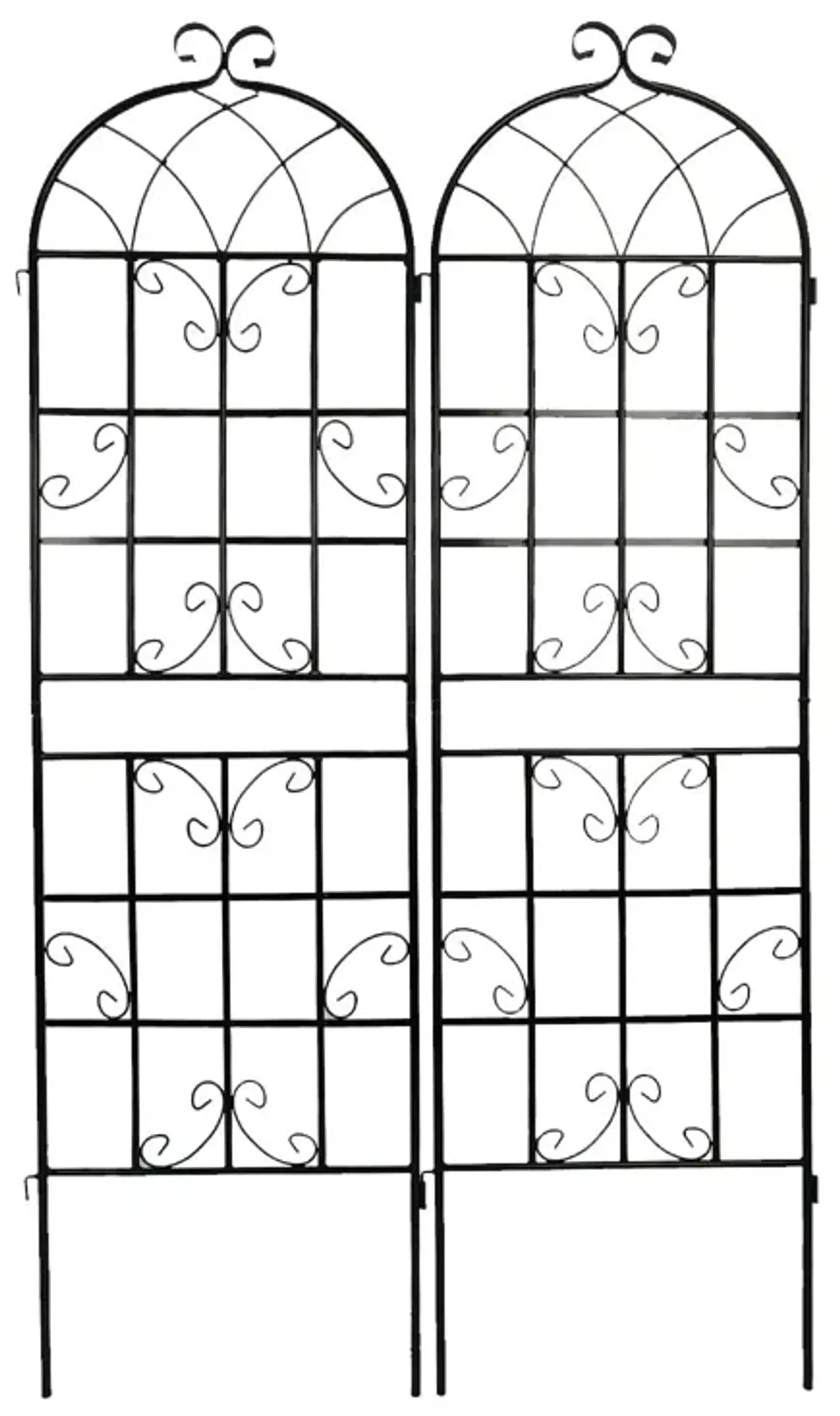 Metal Garden Rustproof Trellis For Climbing Plants Outdoor Flower Support