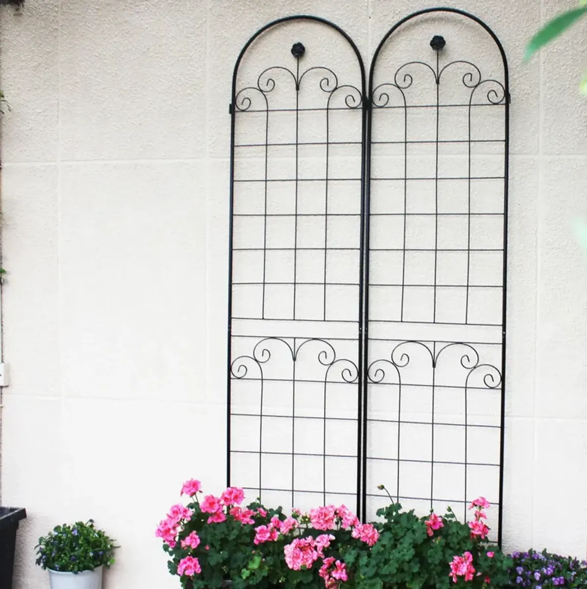 Metal Garden Trellis For Climbing Plants Outdoor Rustproof Plant Support Rose Trellis Netting Trellis