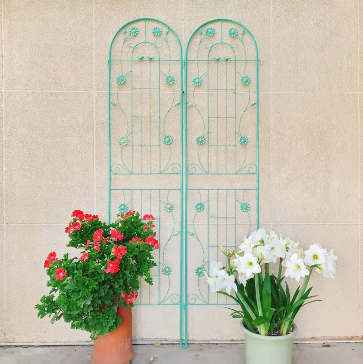 Metal Garden Trellis Rustproof Trellis For Climbing Plant Outdoor Flower Support