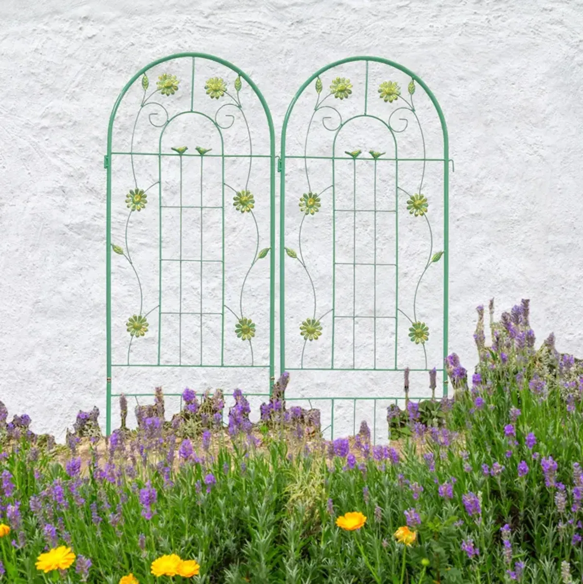 Metal Garden Trellis Rustproof Trellis For Climbing Plant Outdoor Flower Support
