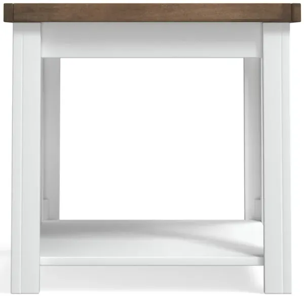 Hampton - Side Table - Jasmine Whitewash / Barnwood