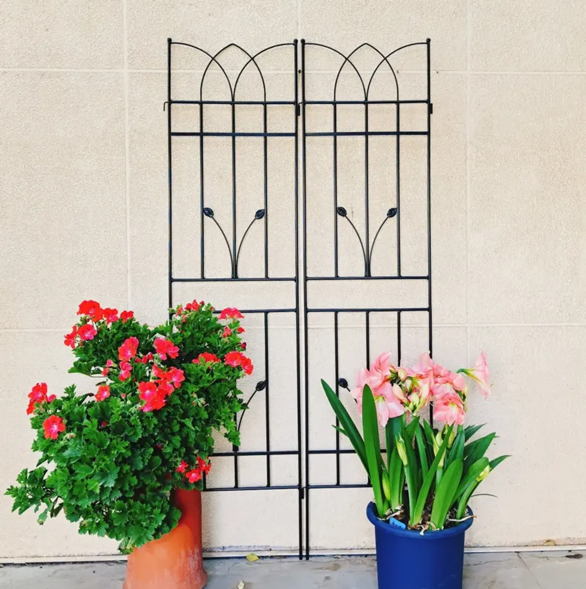 Metal Garden Trellis Rustproof For Climbing Plants Outdoor Flower Support
