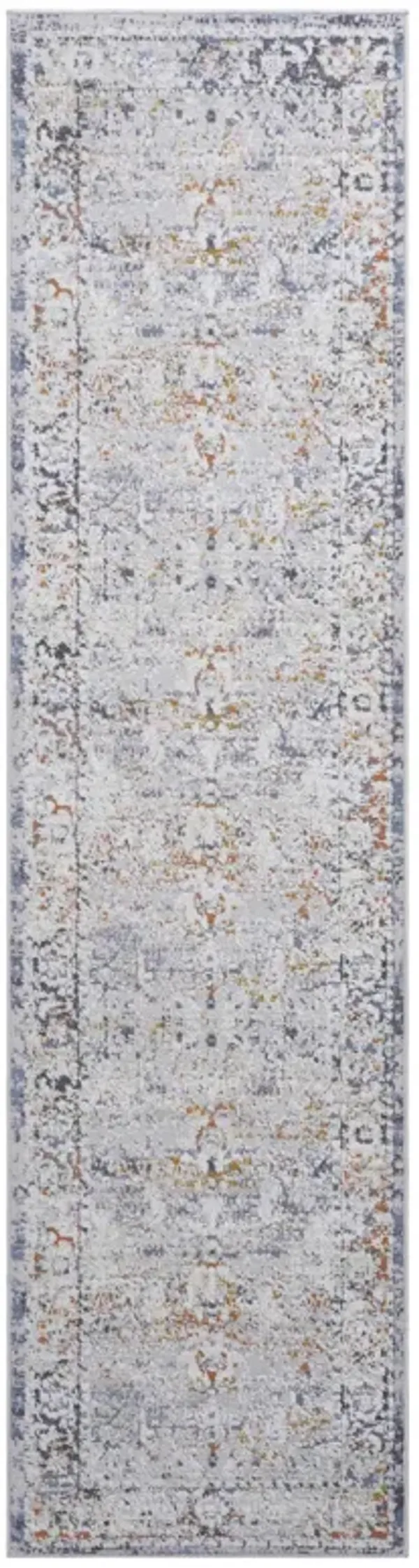 Payas - 2' X 8' Traditional Runner Rug - Ivory / Gray