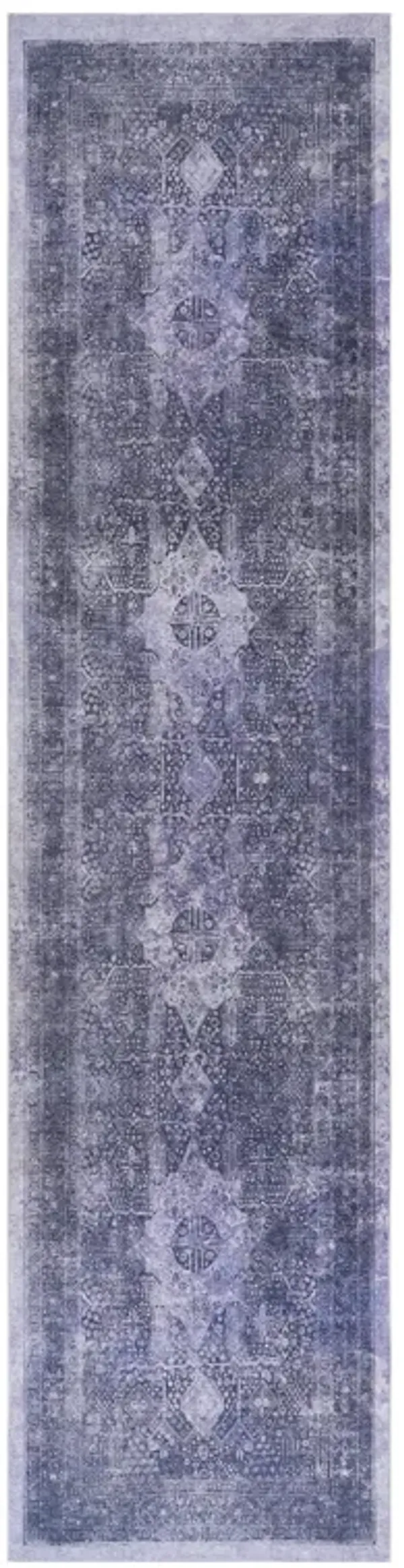 Maval - 2'6'' X 10' Washable Runner Rug - Anthracite