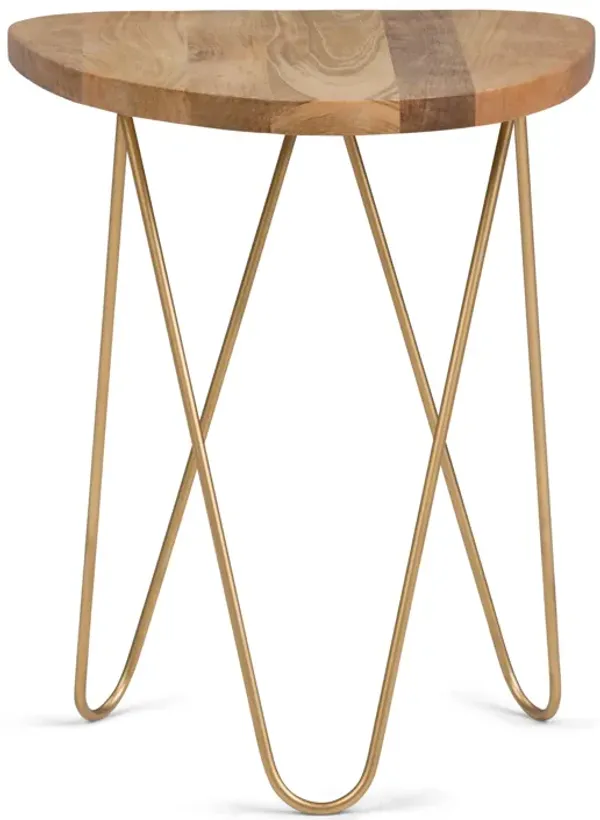 Patrice - Handcrafted Metal And Wood Accent Table