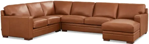 Dillon - Leather Right Chaise Sectional