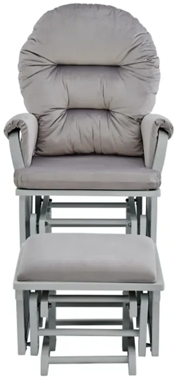 Madison - Glider And Ottoman - Gray