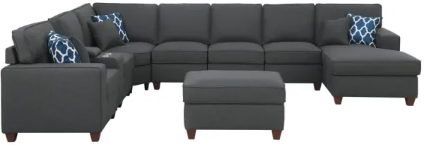 Eric - 9 Piece Upholstered Sectional With Ottoman