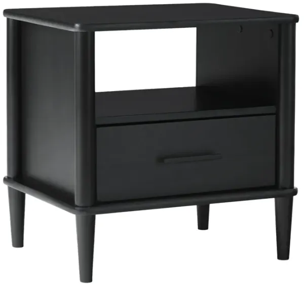 Transitional Solid Wood Spindle Nightstand