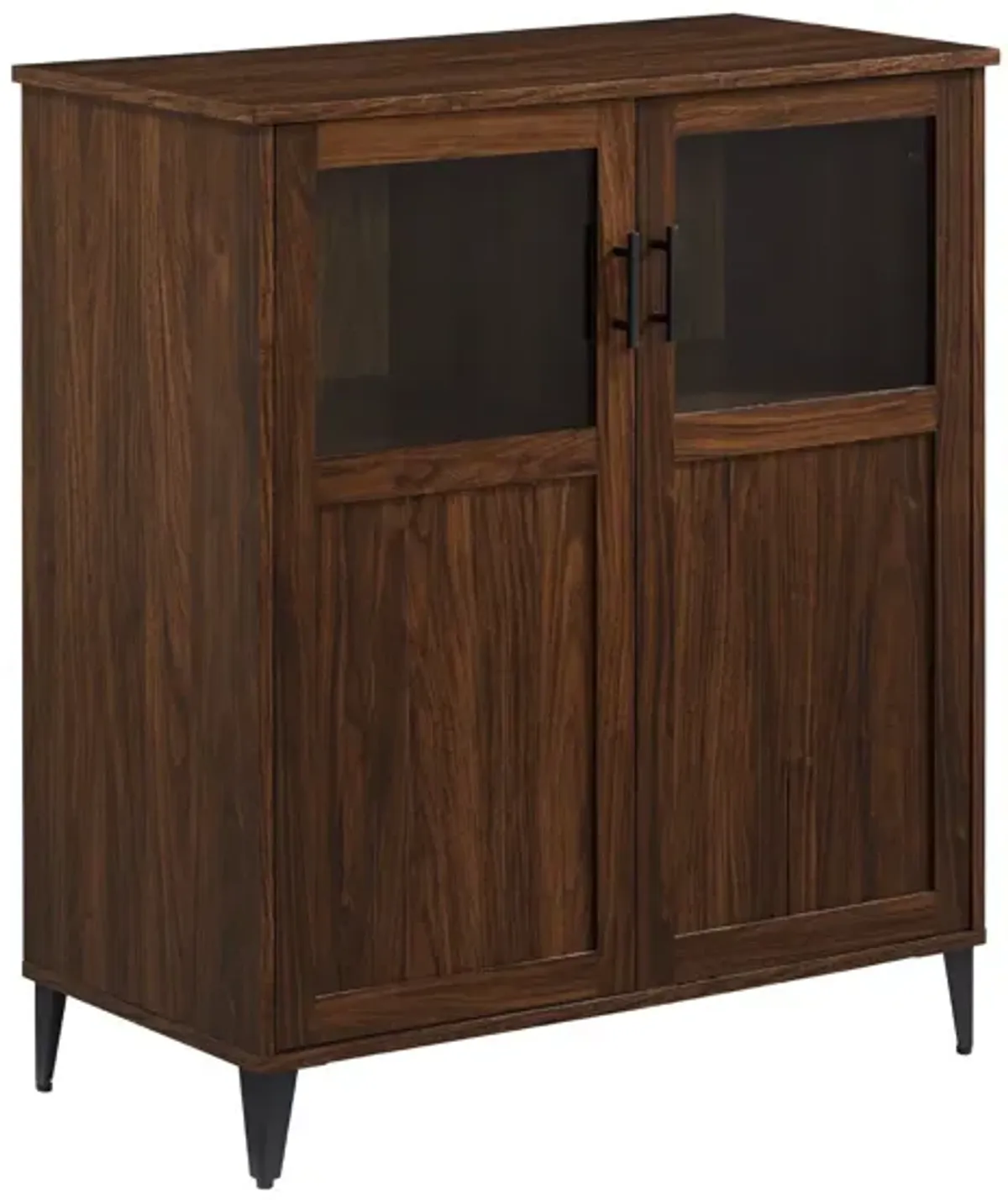 Modern Grooved Door Accent Cabinet