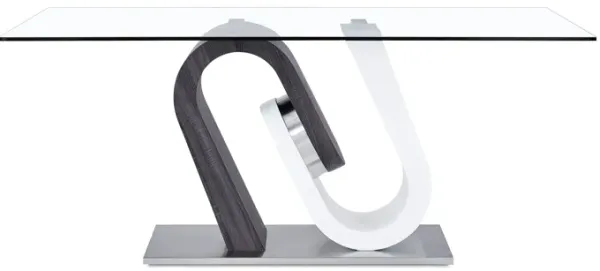 Anne - Dining Table - White / Gray