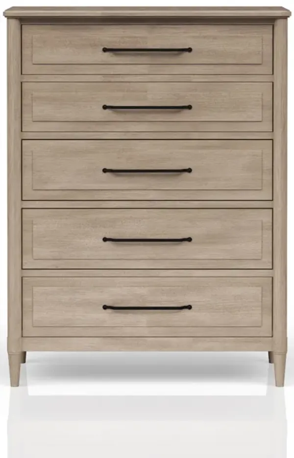 5 Drawer Door Chest - Sand