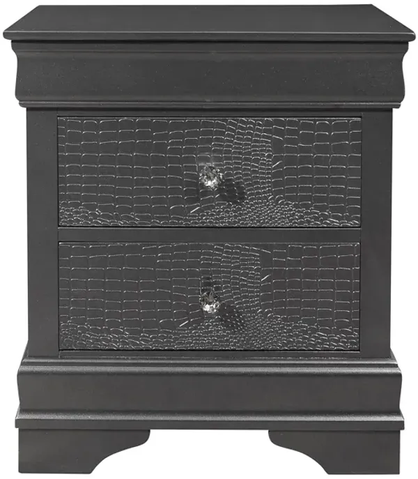 Shaker - Crocodile Metallic Nightstand