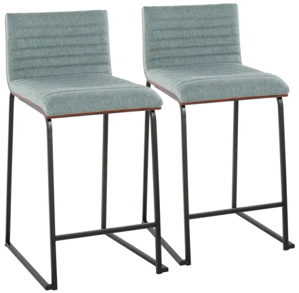 Mason Mara - Contemporary Fixed Height Quality Counter Stool (Set of 2)