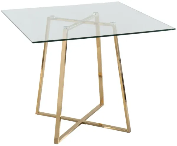 Cosmo - Contemporary / Glam Square Dining Table Legs - Clear